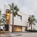 Architecture of luxury villa on Palm Jumeirah